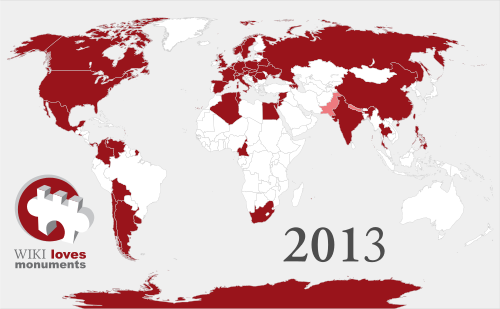 I Paesi partecipanti all'edizione 2013