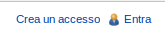 Crea un nuovo accesso e entra in Wikimedia Commons Screenshot dei link "Crea un accesso" e "Entra" su Wikimedia Commons