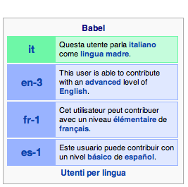 Questo è un babelbox: un modo colorato per inserire delle informazioni su di voi