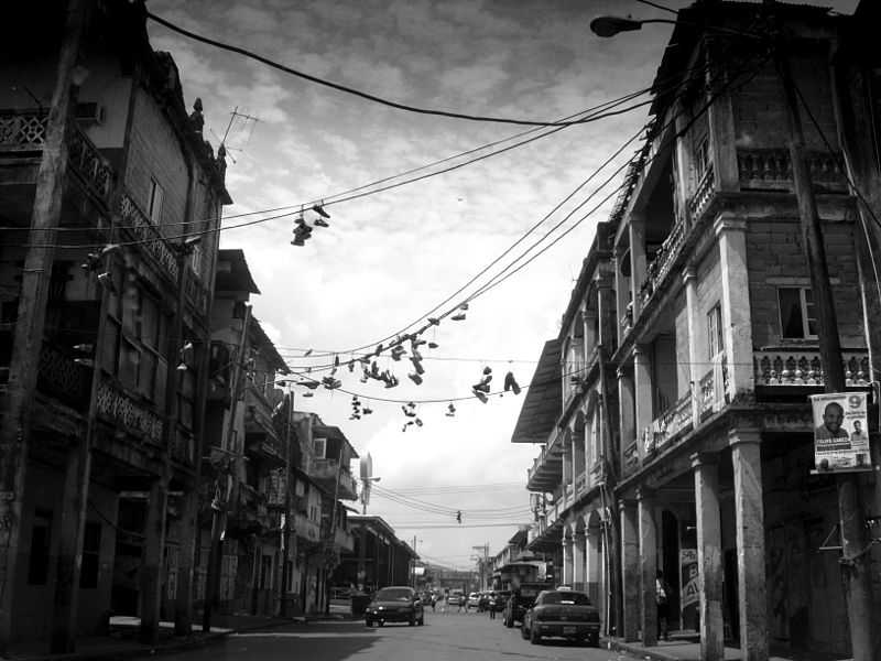 Vecchie case nel quartiere sud, Colon City. CC-BY-SA  Inés Cabrera