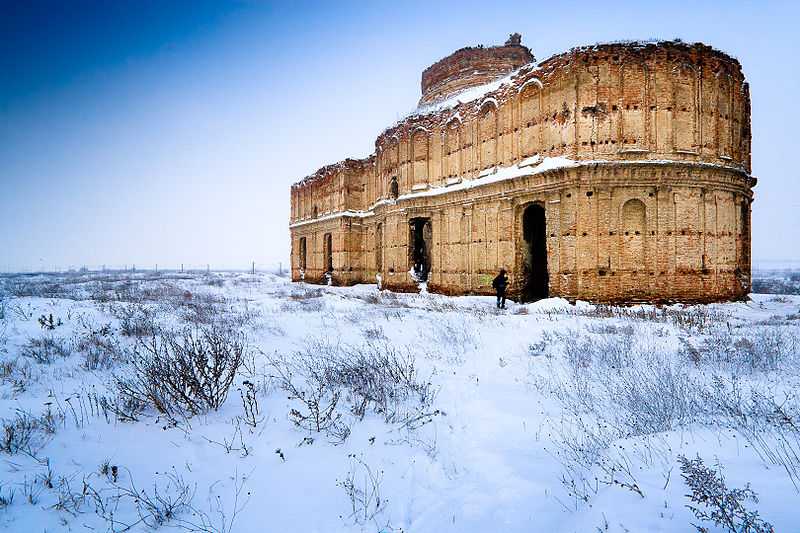 La foto vincitrice nel 2011: vista invernale del monastero di Chiajna, Bucarest. CC-BY-SA Mihai Petre