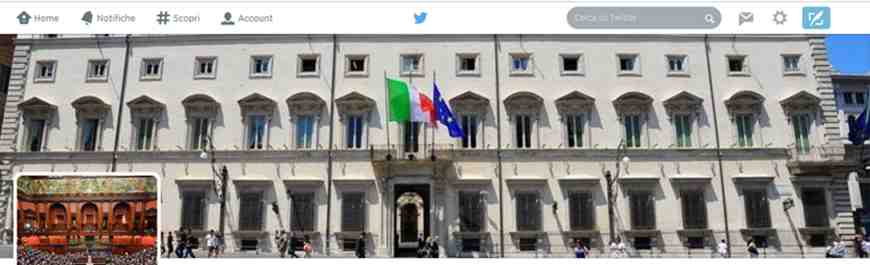 Uno screenshot dell'account Twitter @Parlamento_wiki, fonte:Twitter