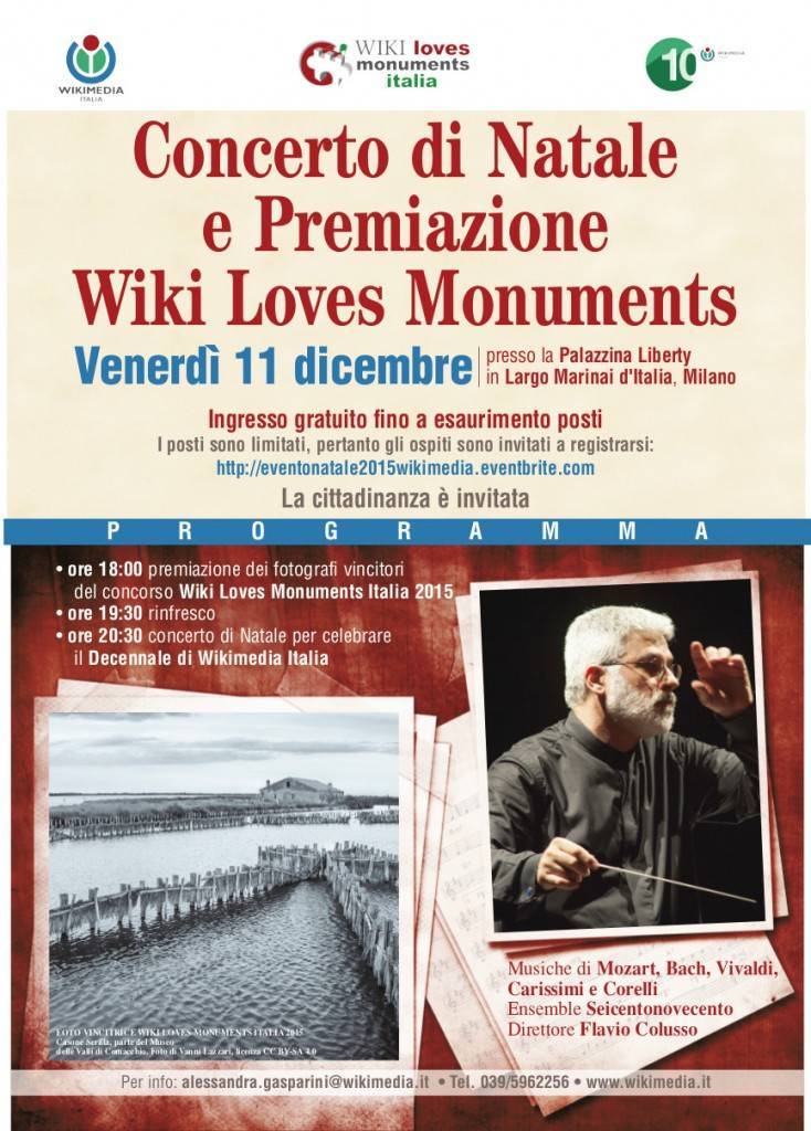 Premiazione Wiki Loves Monuments 2015 e Concerto per il Decennale di ...