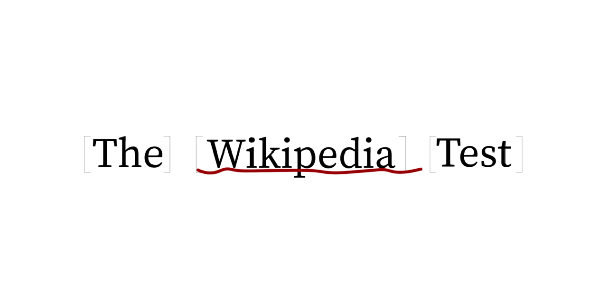 The Wikipedia Test